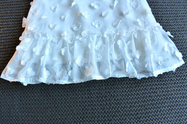 Cotton Net Floral Patch Cone Skirt (5)