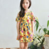 Floral Print Yellow Frock (2)