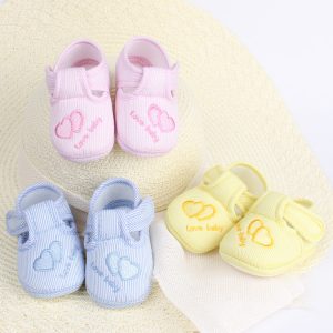 Heart Embroidered Soft Foamy Toddle Kids Sandles