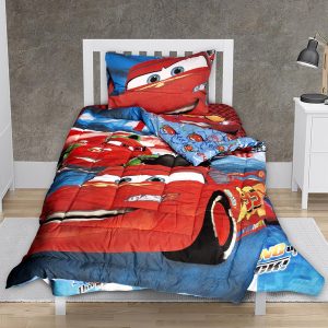 Cars Printed 3 Piece Super Soft Kids Bedroom Set