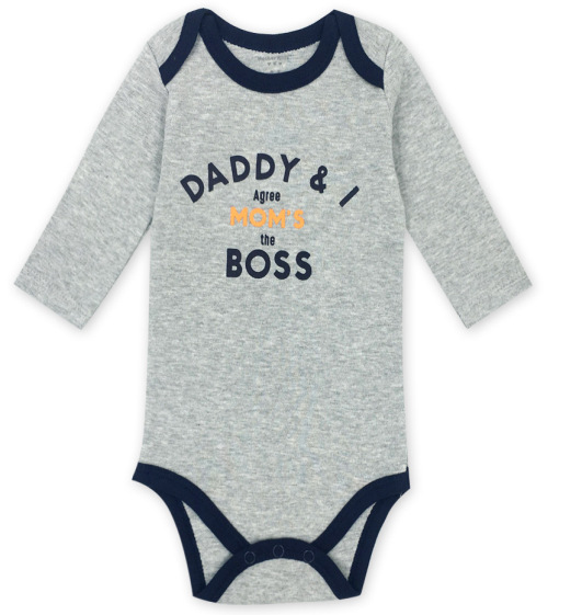 mom is the boss printed romper